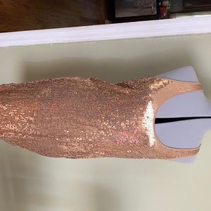 Gold sequin dress